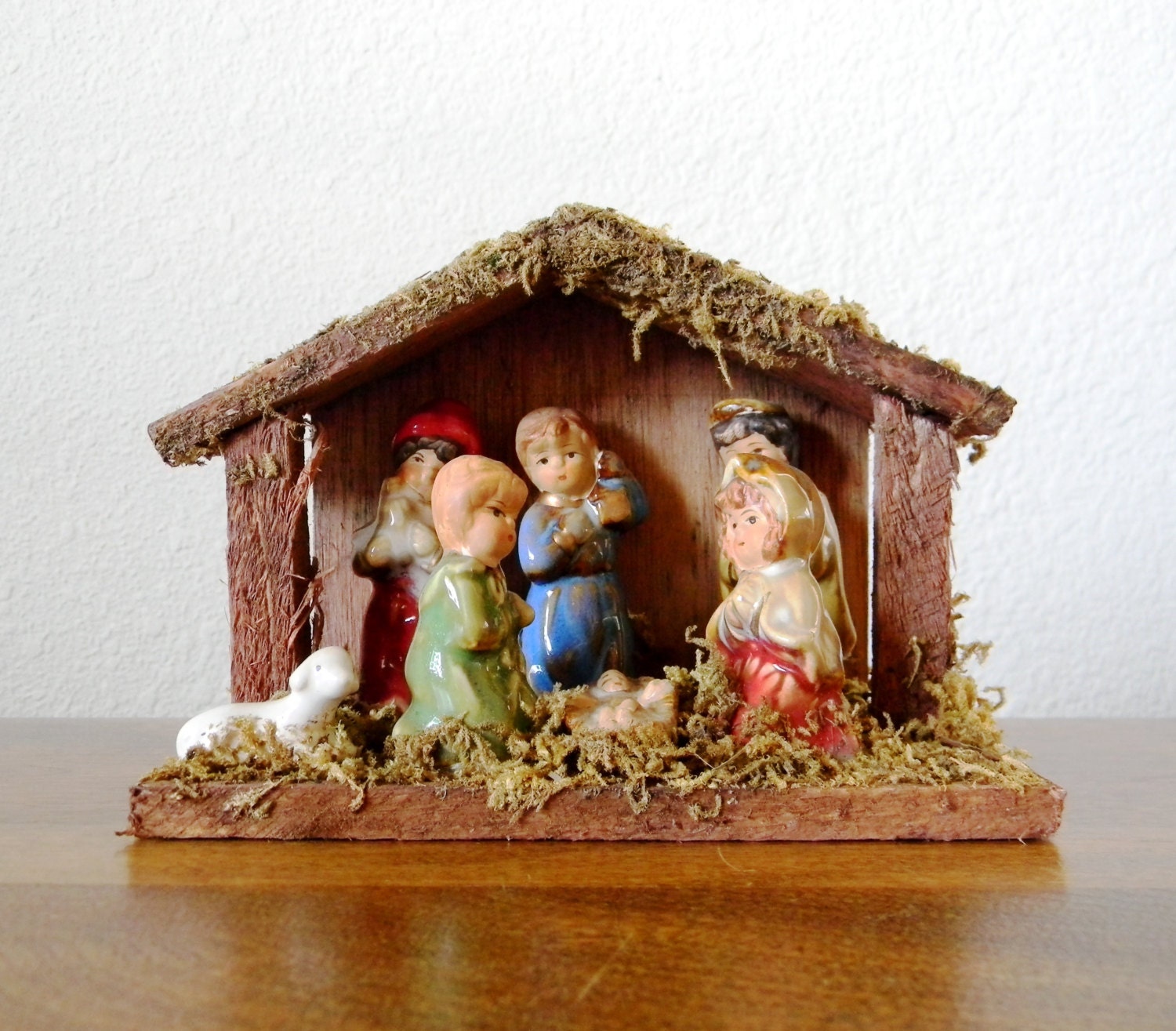 Vintage Ceramic Nativity Scene