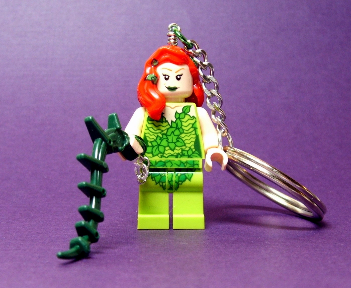 poison ivy lego keychain