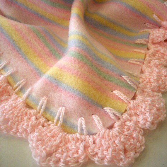 Stripe Baby Blanket Fleece Blanket by StolenMinutes on Etsy