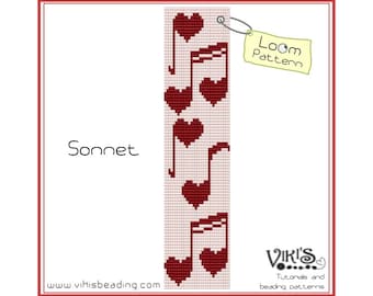 Loom Bead Pattern - Sonnet - INSTANT DOWNLOAD pdf -Discount codes are available