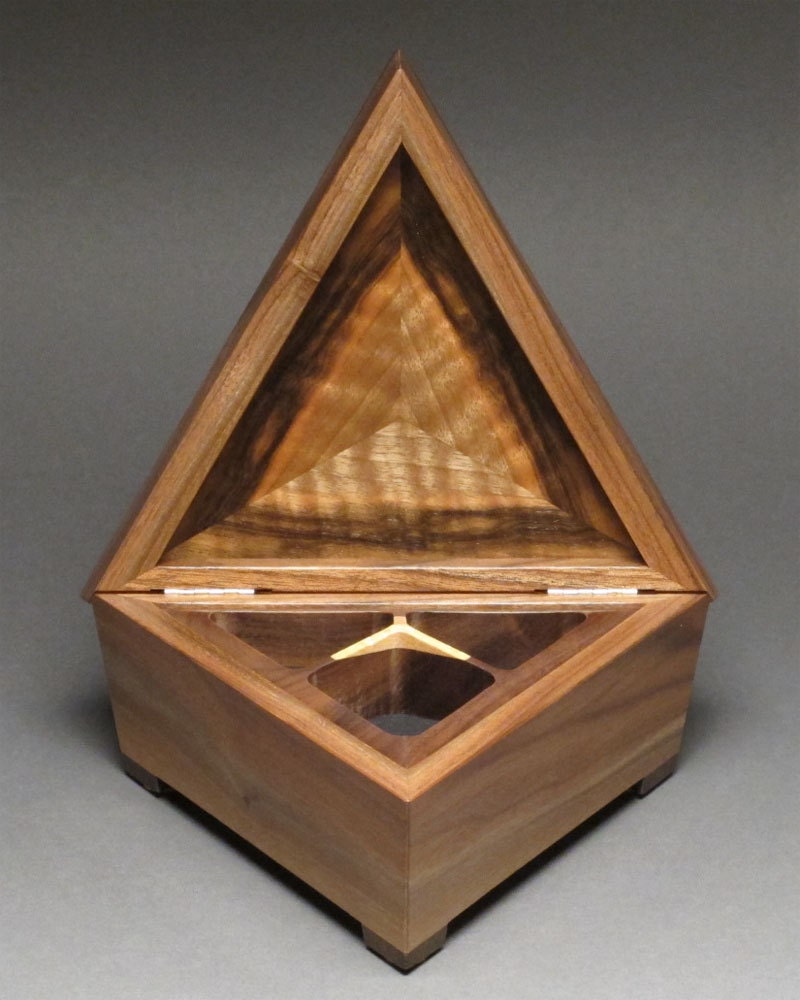 Triangular Jewelry Box 'The Mini TriBox' Curly by watswood