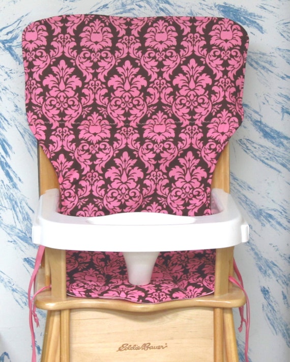 Eddie Bauer/Jenny Lind wood high chair cover paddark pink on