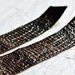 40% OFF- Long Croc Print Leather Earrings, Lightweight Posts, Metallic Crocodile Print