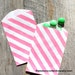 Mini Pink Stripe Favor Bags, Mini Candy Treat Bags, Utensil Bags (set of 18)