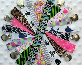 3 Pacifier Clips Soothie Paci Binky Clip Holders