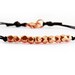 Copper Nuggets Bracelet on Brown Irish Waxed Linen