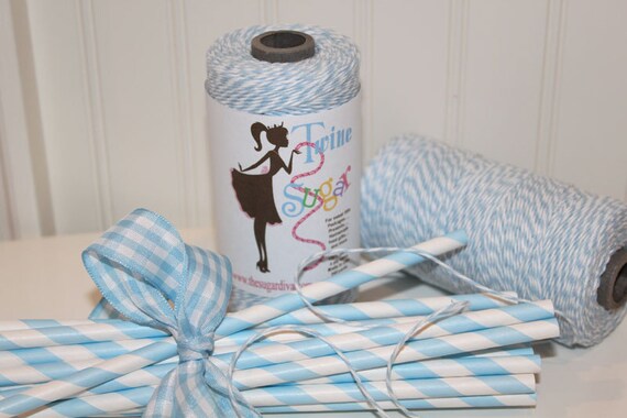 15 Yards Bakers Twine, Powder Blue Twine, Packages Presents, Scrapbookings, Crafts,Homemade Food Gifts and Mail Il_570xn