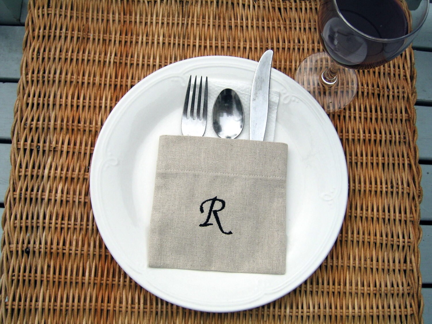 Flatware Silverware Napkin holders with by CottageExpressions