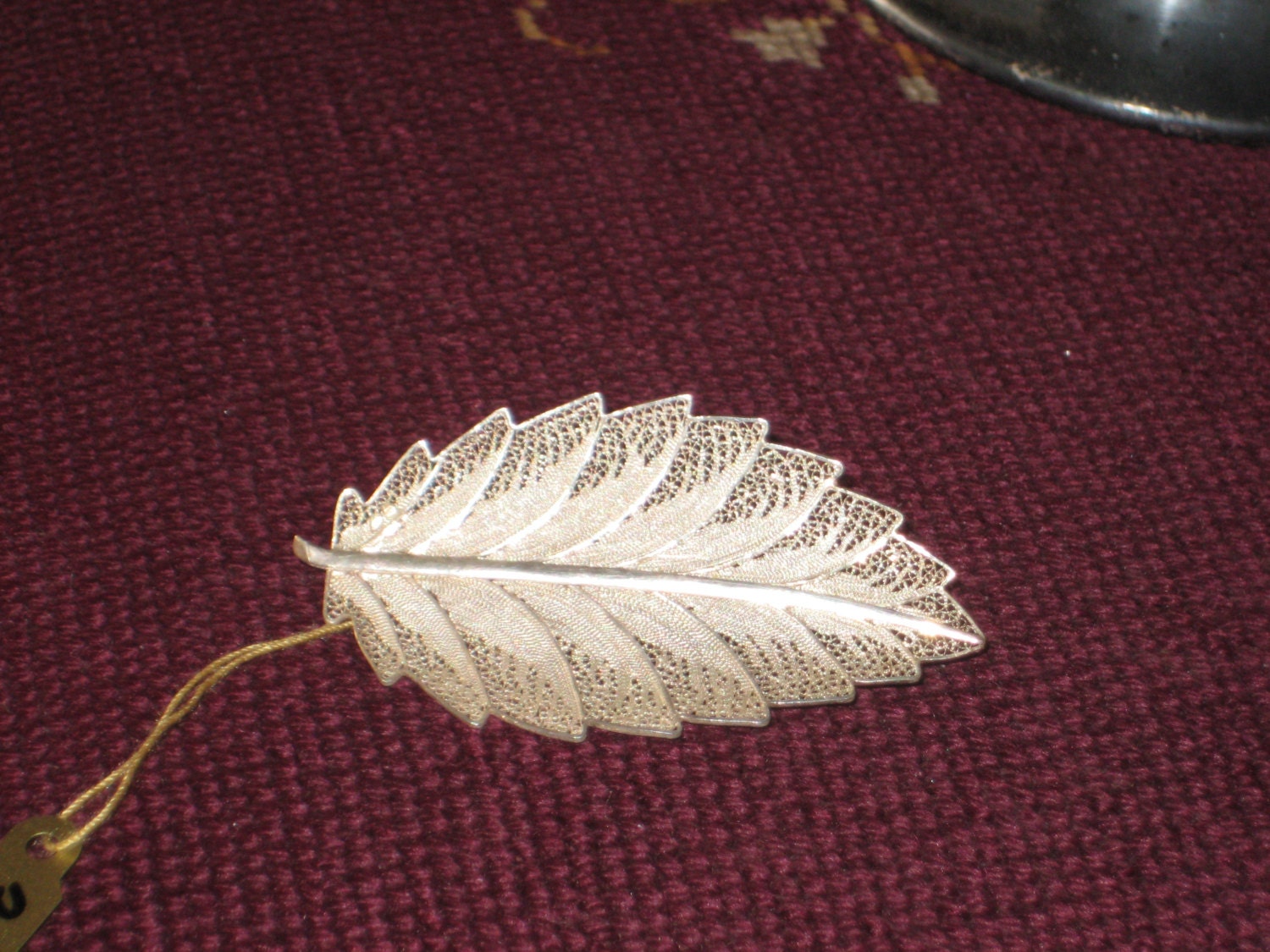 Sterling Silver Leaf Brooch by refindliving on Etsy