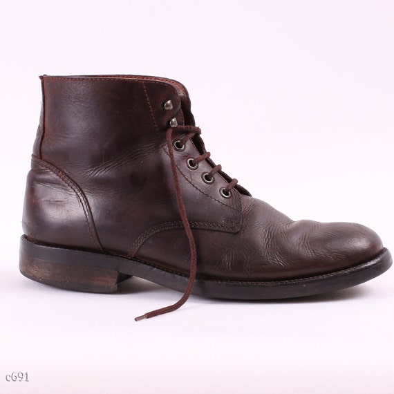 Classy Brown Men Boots / 80s Unisex Boots / sz by BetaMenswear
