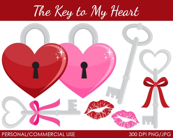 free heart key clipart - photo #48