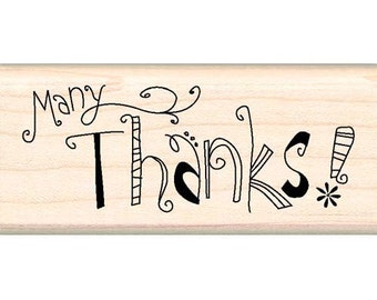 Many Thanks - Inkadinkado Rubber Stamp