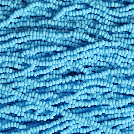 Aqua Matte Size 11 Seed Beads Jewelry Making Supply 12