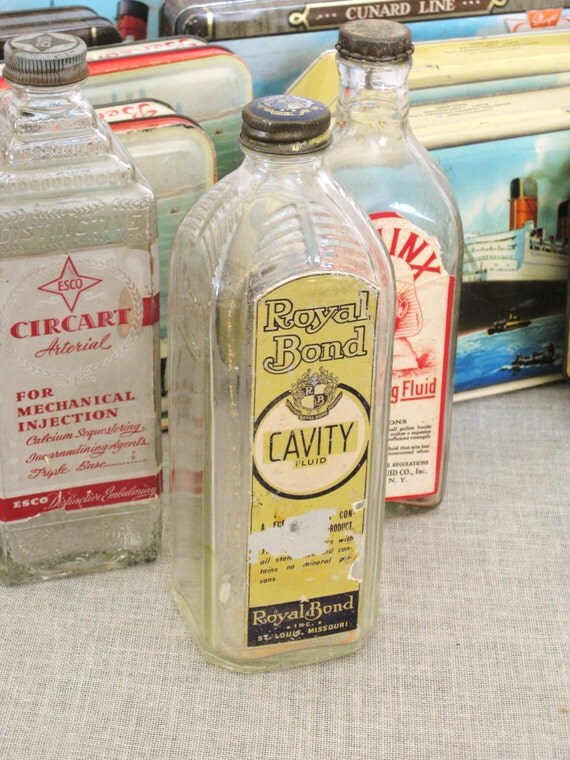 Antique Embalming Fluid Bottle Classic Vintage