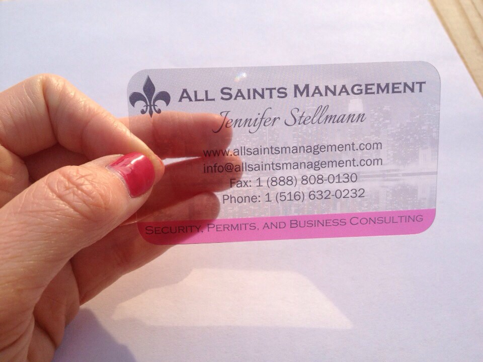 1000 Clear Business Cards 2 x 3.5 with Rounded Corners