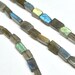 Natural Labradorite Cube Beads 5-8 mm - 14'' STRAND - 110331-02