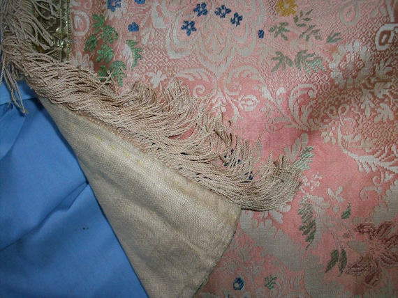 18th century french silk fabric french court by TextileArtLace