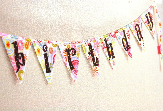 Birthday Banner Modern: MADE TO ORDER Il_570xn