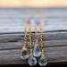 Aquamarine Necklace Teardrop Gold Chain Dangle Necklace Amy Fine Design