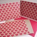 Heart Note Cards - Red Hearts Kraft Note Card Set, Valentines, I Love You Stationery