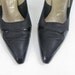Vintage 1950s Dress Shoes / Black Stiletto Heels / Size 9 B
