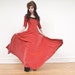 Vintage 1940s Dress / 40s Red Dress / Velvet and Mink Glamour