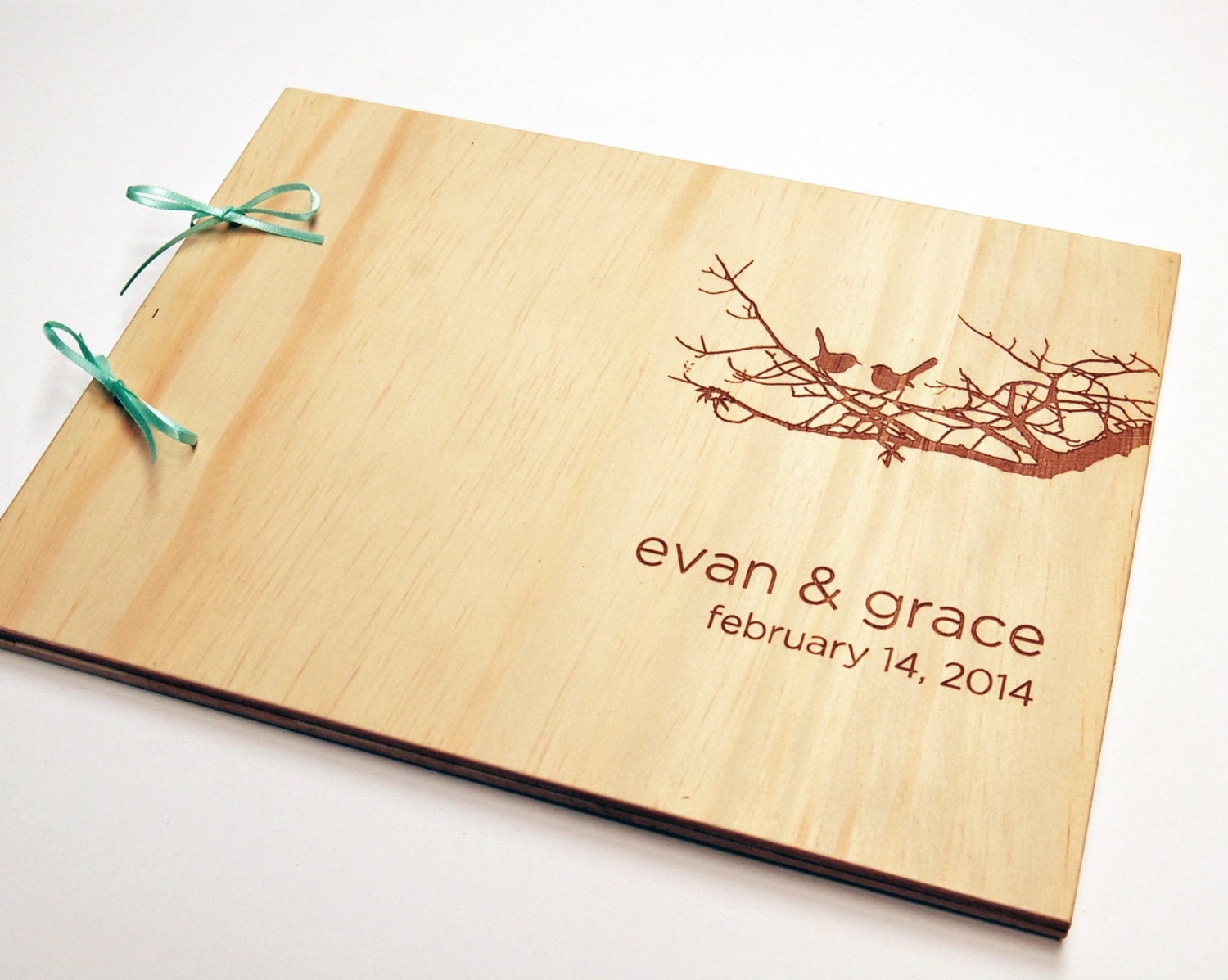 DIY engraved guest book wood wedding personalized bridal by lorgie