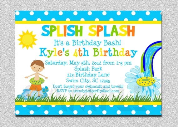kids bday invites