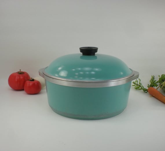 Club Aluminum 4 Qt Dutch Oven Pot Lid Aqua Turquoise