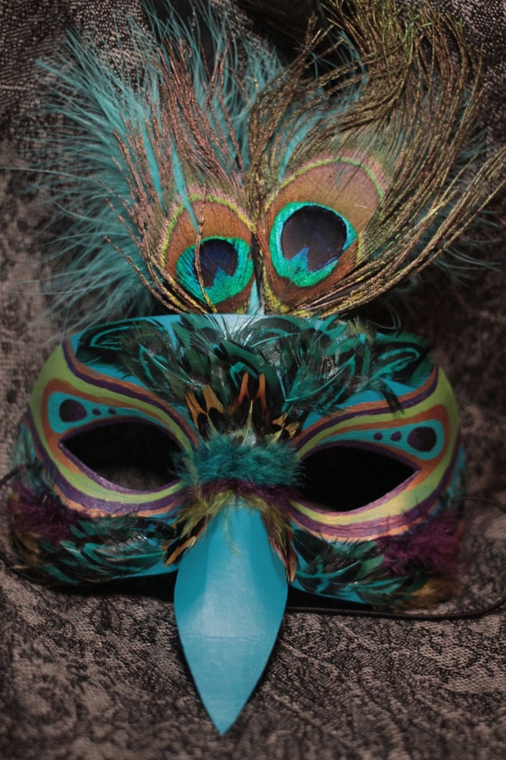 Items Similar To Masquerade Peacock Mask On Etsy