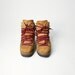tan hiking boots red laces
