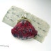 Wet Nuno Felted Batic coin purse Ready to Ship with bag frame metal closure Handmade gift for her under 50 USD