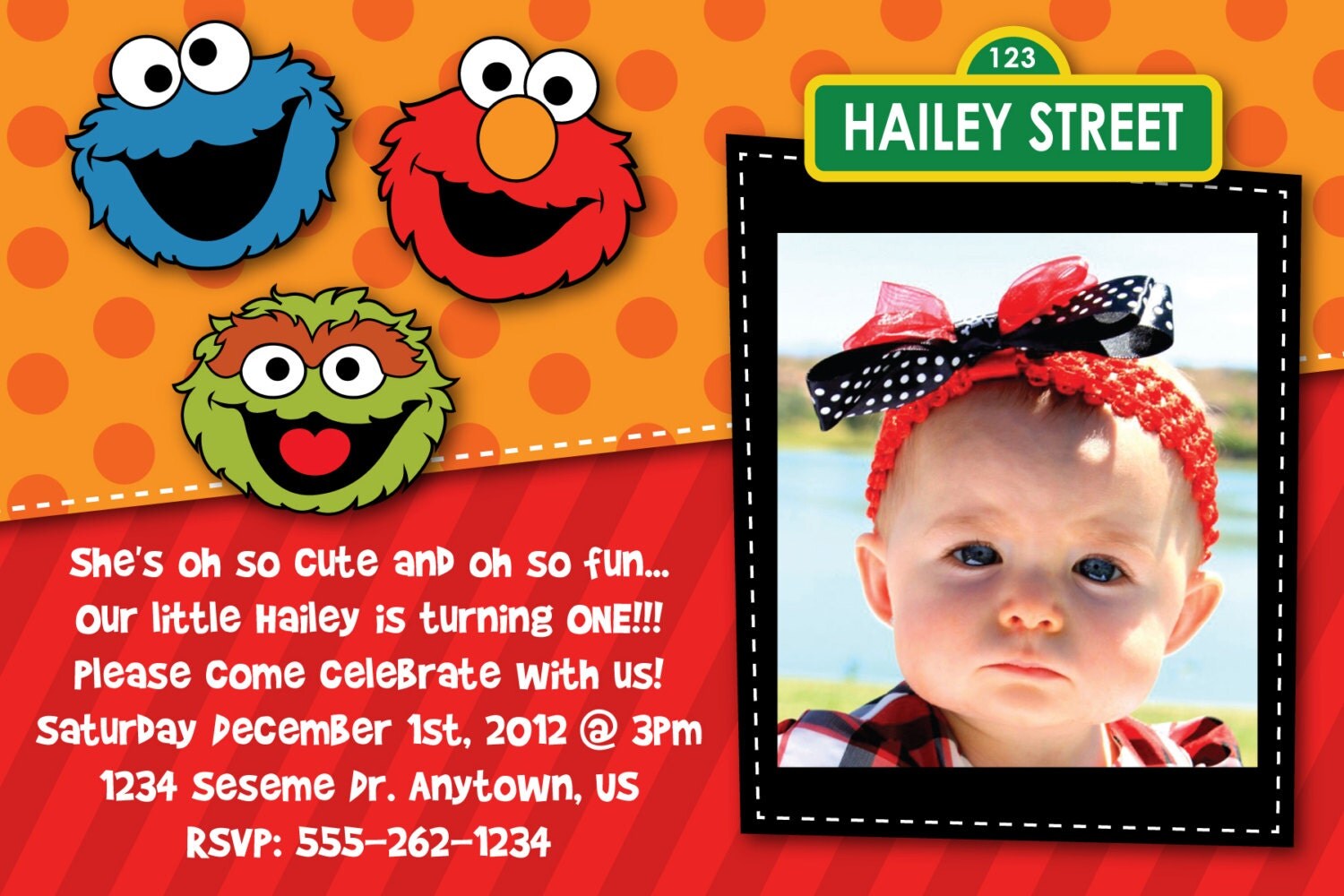 Customized Sesame Street Invitations 7