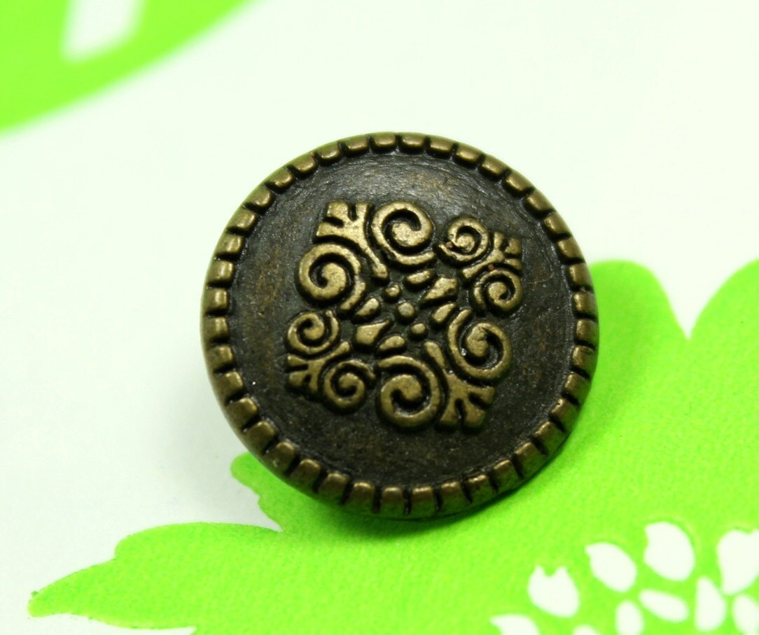 Metal Buttons Motif Texture Metal Buttons Antique Brass