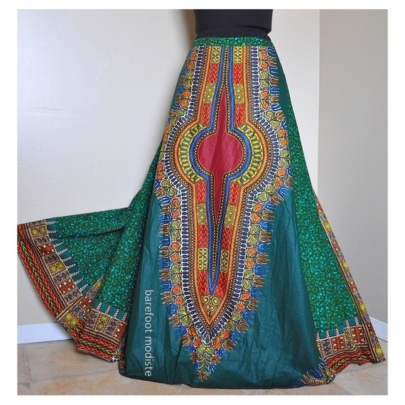Pink And Green Dashiki Skirt African Attire Aka Dashiki Dress Kristin Mint Green African