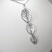 Silver Leaves, Silver Leaf Pendant, Three Leaf Pendant, Silver Leaf Necklace, Leaf Pendant