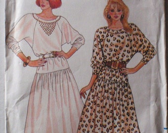 Women's Sewing Pattern - Dropped Waist Dress - Butterick 5768 - Sizes 14-16-18, Bust 36 - 40, Uncut