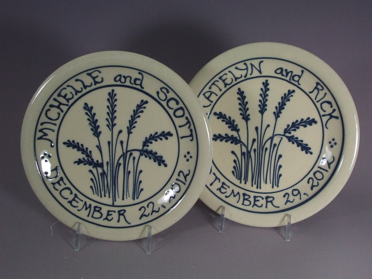 Commemorative Plate Personalized Wedding and Anniversary