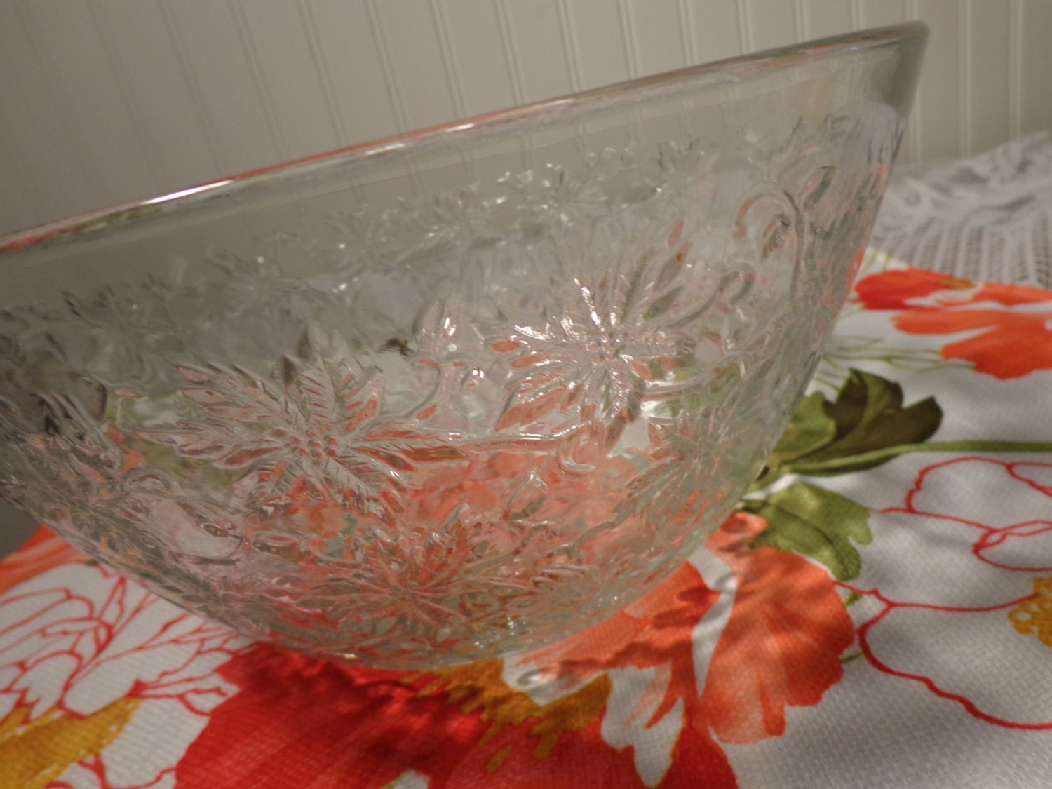 Princess House Fantasia Crystal Salad Serving or Punch Bowl