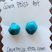 teal geo earrings. polymer clay.