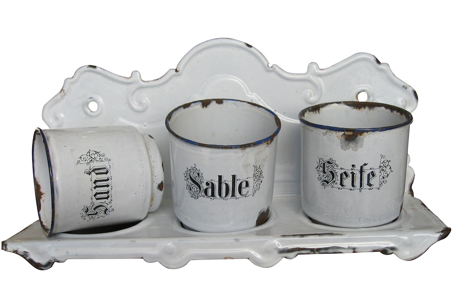 Vintage European Enamelware Laundry Set Haute Juice