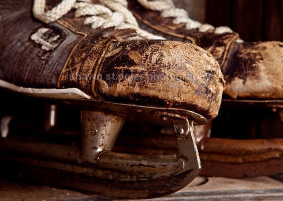 Jahrgang bauer hockey skates winkel ein fotoabzüge von shawnstpeter