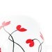 Hand Painted Ceramic Cup With Flowers Tea Mug Minimalism white red poppies flower botanical garden spring design