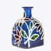 Hand Painted Glass "Patron" bottle Cobalt Blue - order for Kaisha