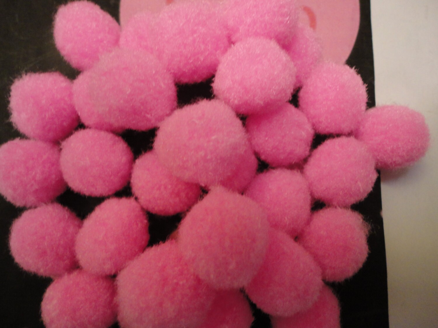 Kawaii pink puff balls 20 mm more than 50 pcs USA seller