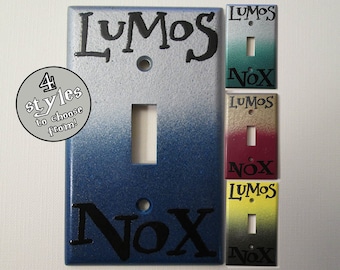 LAST CHANCE!!! Lumos Nox House Colors Standard Light Switch Plate - DeeplyDapper Spells