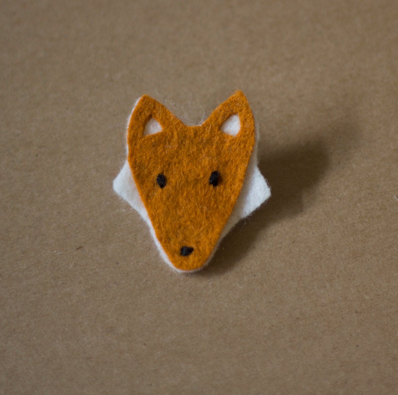fox brooch by beautifullyregular on Etsy