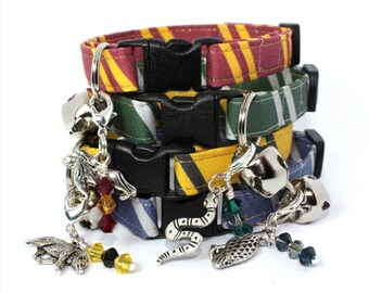 Wizard Breakaway Cat Collar with House Charm