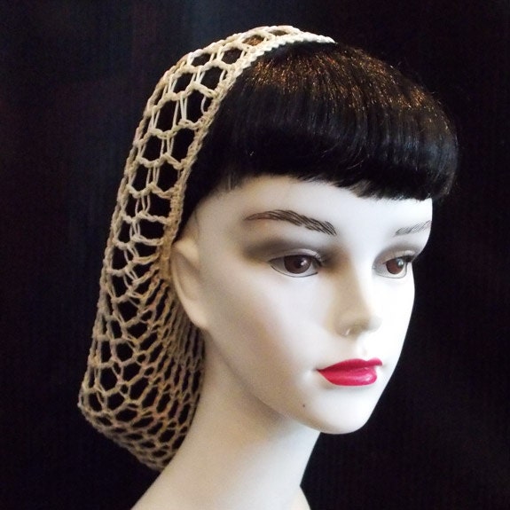 Ivory Rockabilly Snood Hair Net