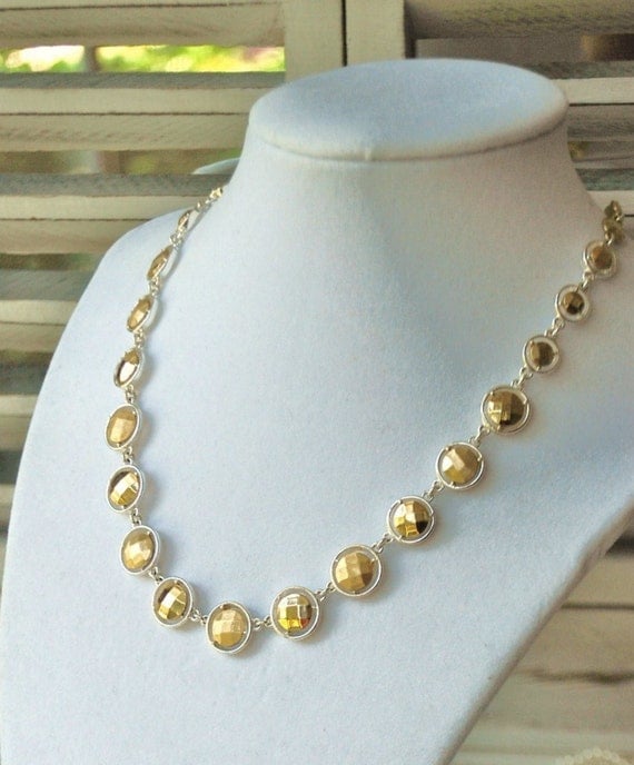 Liz Claiborne Necklace Two Tone Gold & Silver